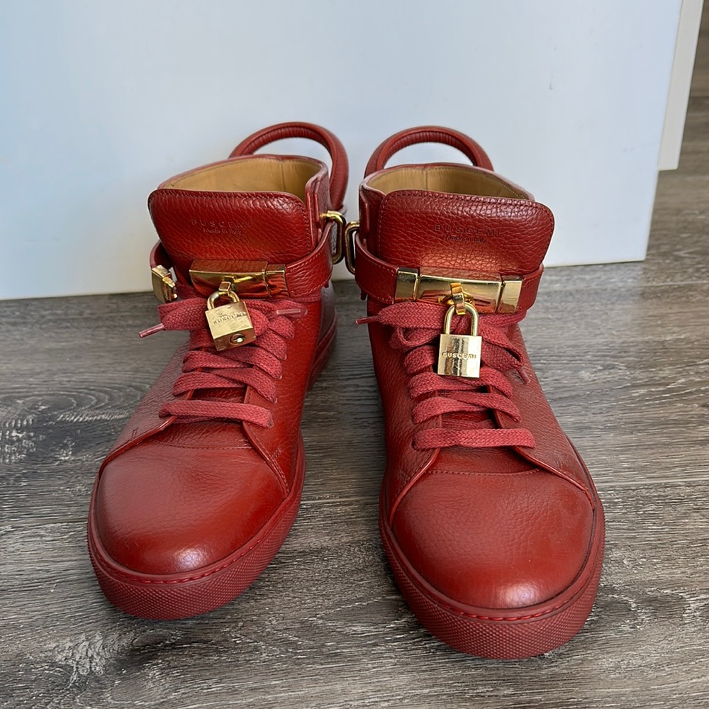 Buscemi MEN'S ALICE CLIP HIGH-TOP SNEAKERS